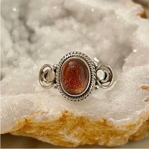 Goldstone Sterling Silver 925 Ring Size 7